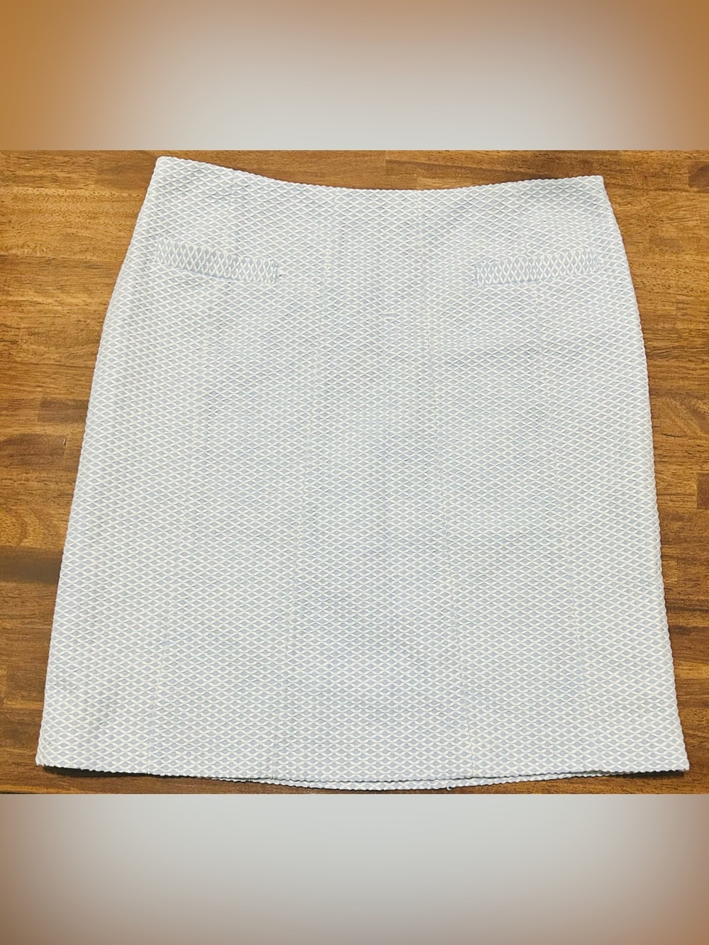 Brooks Brothers Blue & White Skirt with Subtle Texture